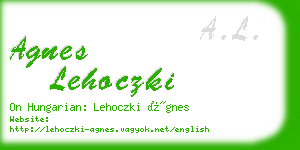 agnes lehoczki business card